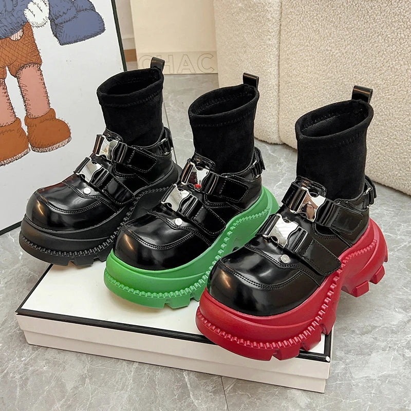 Designer New Women Ankle Boots Flats Platform Shoes Sport Chelsea Boots 2025 Winter Fashion Goth Shoes Casual Running Snow Botas