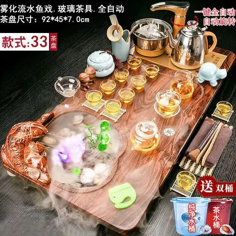 Luxury Rectangle Tea Tray Hospitality Ceremony Serving Accessories Drainage Tea Tray Chinese Kung Fu Bandejas Home Decorationgs