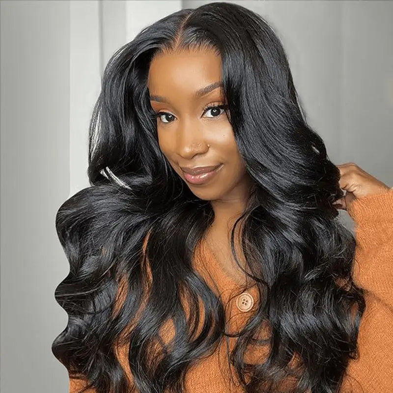 Lace Front Wig – 180 Density – Human Hair – Natural Black | KIMLUD