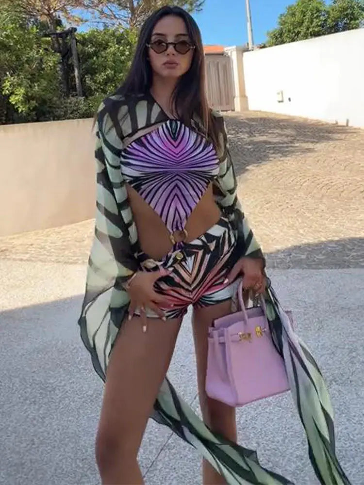 Jumpsuit – Butterfly Wing Print – Bodycon | KIMLUD