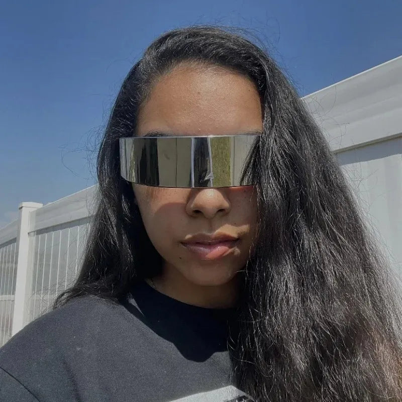 Polycarbonate Cyberpunk Goggles Sunglasses — Black | KIMLUD