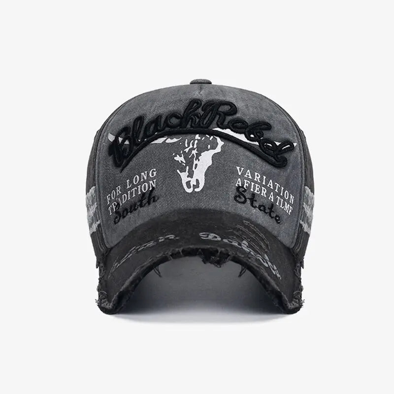 Cotton Baseball Cap Snapback Mesh — Black | KIMLUD