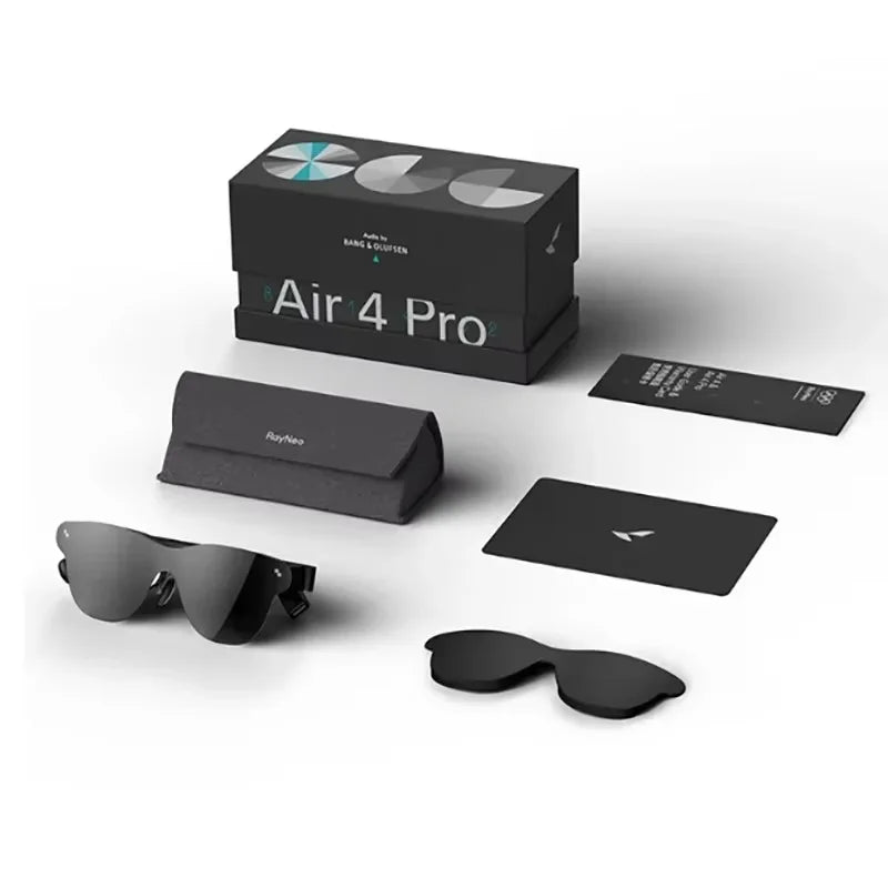Smart AR Glasses RayNeo Air 4 Pro HDR10 Micro-OLED — Black | KIMLUD