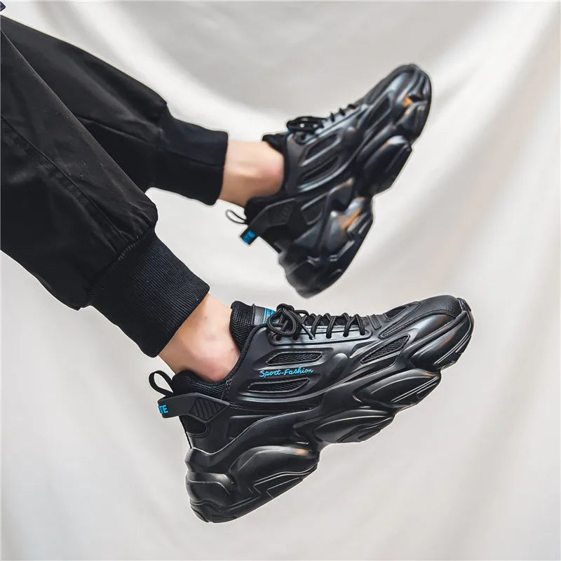 Breathable Mesh Sneakers Sport Walking — Black | KIMLUD