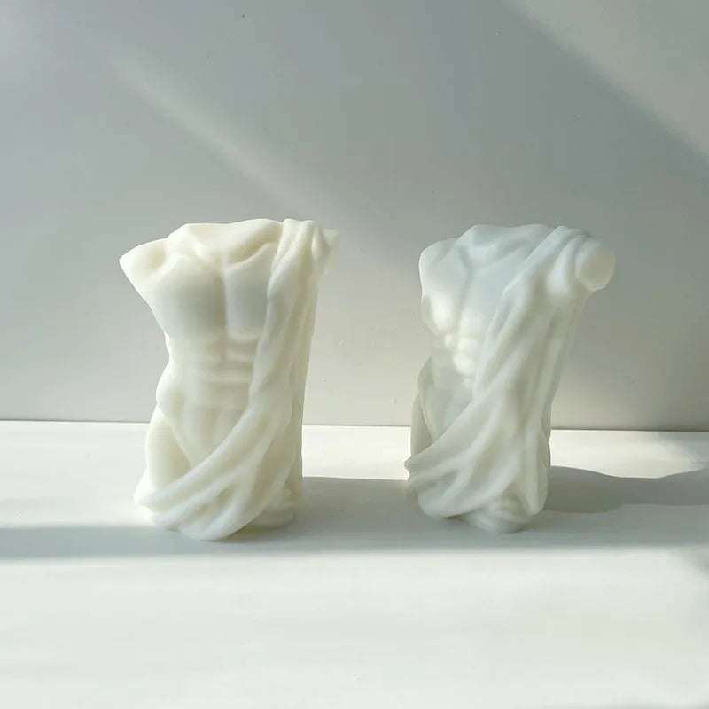 KIMLUD, Adonis Sculpture Torso Mold Human Candle Mold DIY Body Abdominal Muscle Man's Statue Plaster Sculpture Male Silicone Mold, KIMLUD Womens Clothes