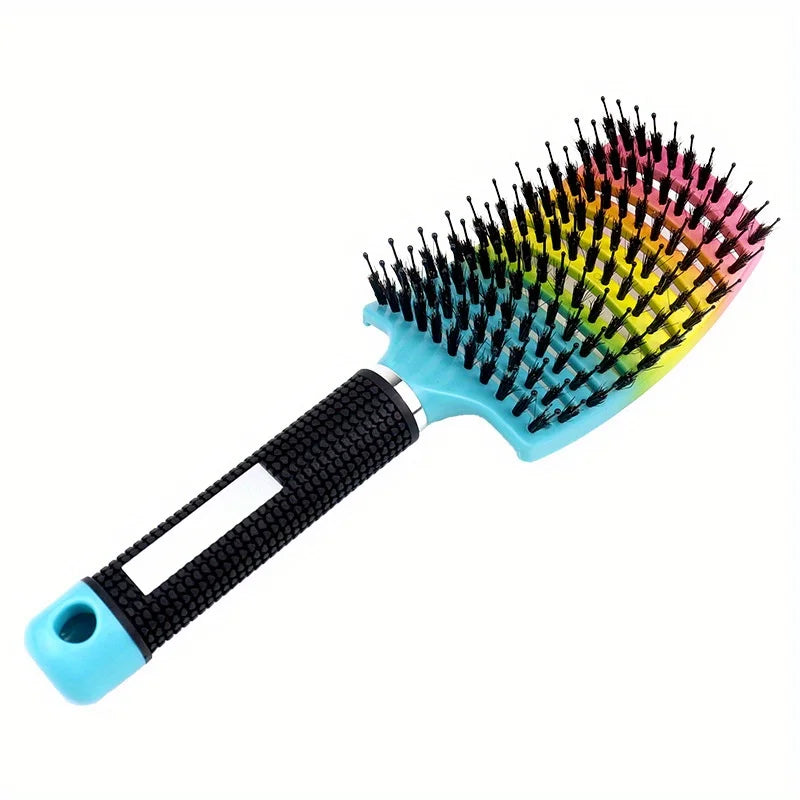 Plastic Scalp Massage Brush For Wet Curly Hair Magic Detangling Tool With Ergonomic Grip — Clear | KIMLUD