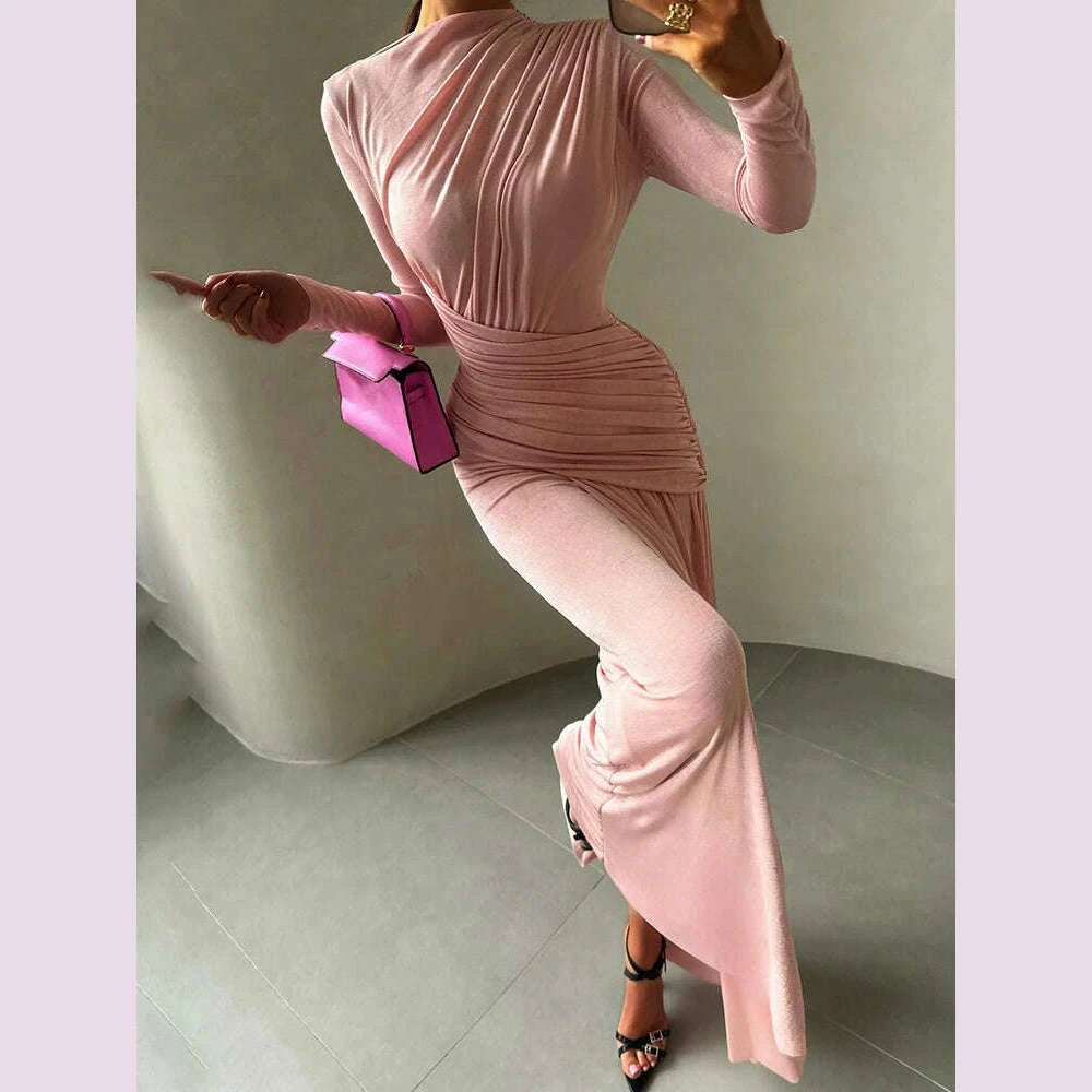 kliou-ruched-elegant-long-dress-woman-autumn-trend-o-neck-full-sleeve-skinny-stretch-street-y2k-casual-style-classic-vestidoskimlud-womens-fashion-34623854
