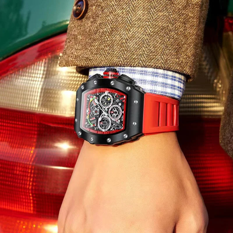 Sport Watch Quartz Chronograph Luminous — Black | KIMLUD