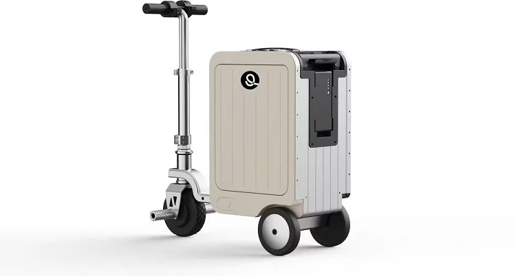 Aluminum Rideable Luggage 20-Inch Carry-On Cruise Mode — Soft Pink | KIMLUD