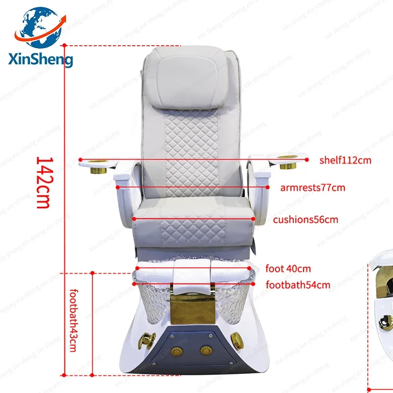 XinSheng Salon Chairs Pedicure Chair SPA Furniture Electric Massage Chair Nail Sofa Bed Couch Couches Foot Bath Foot Soaking