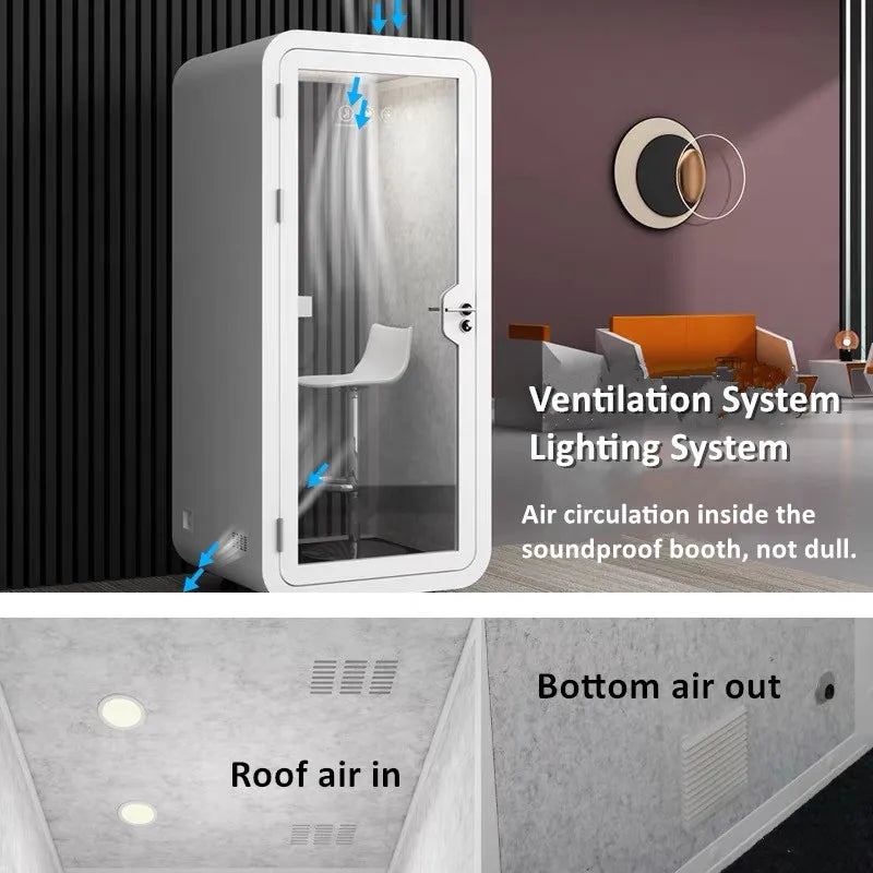 Sound Insulation Silent Booth – Detachable – Aluminum Frame | KIMLUD