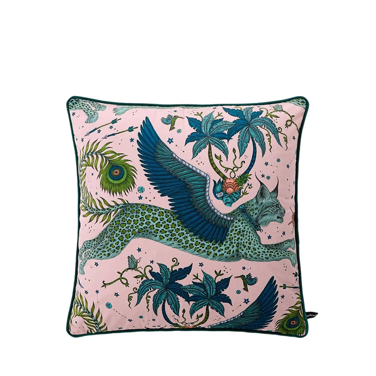 Pink Chinoiserie Pillow Covers 16x16 Inch Traditional Style Bird Dog Floral Vase Decorative Throw Pillow Case Velvet Double Side