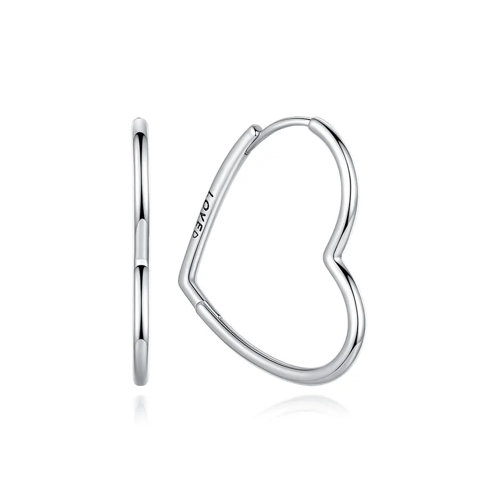 Sterling Silver Stud Hoop Earrings Crown Heart Bee — Rose Gold | KIMLUD
