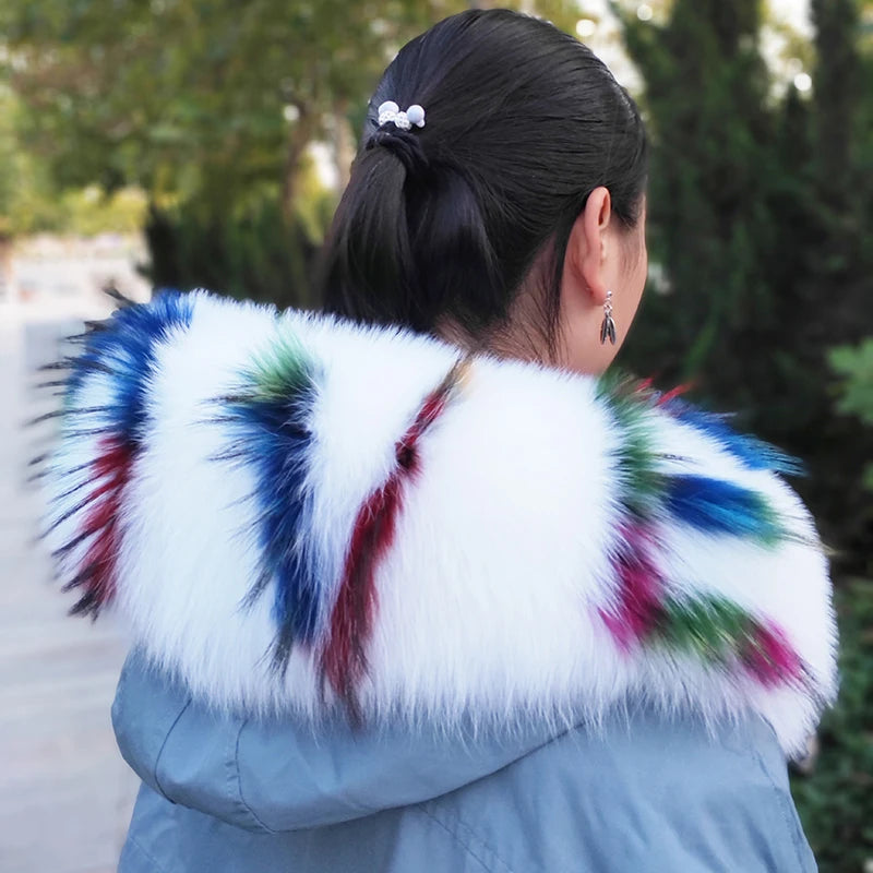 Fox Fur Collar – Hood Decor for Down Coats – Real Fox Fur | KIMLUD