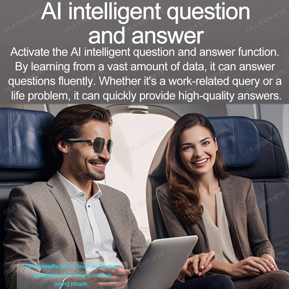For Xiaomi Smart Glasses AI Intelligent Translation Wireless Bluetooth Real-time Simultaneous Interpretation Headset Sunglasses