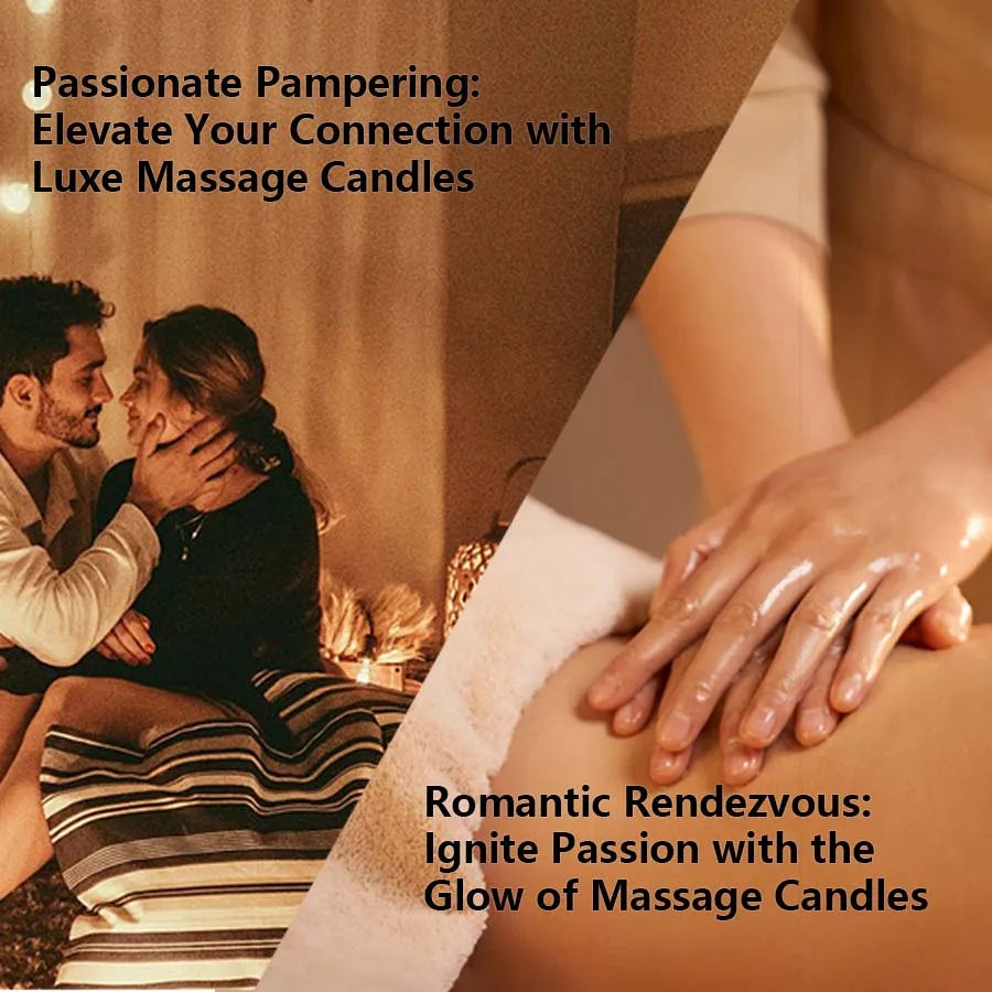 Coconut Wax Massage Candle Amber Vanilla — Amber-Gold | KIMLUD