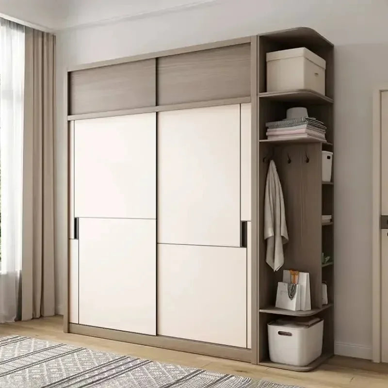 Luxury Modular Wardrobes Sliding Door Orgnizer Modern Bedroom Wardrobe Display Wooden Stylish Armario Ropero Bedroom Furniture
