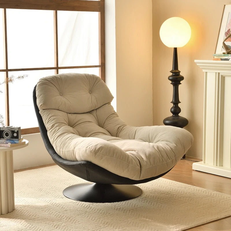 KIMLUD, Minimalist Luxury Sofa Lounge Chair Italian Living Room Balcony Single Seat Leisure Study Reading Chair Swivel Chair Lazy Sofa, KIMLUD Womens Clothes