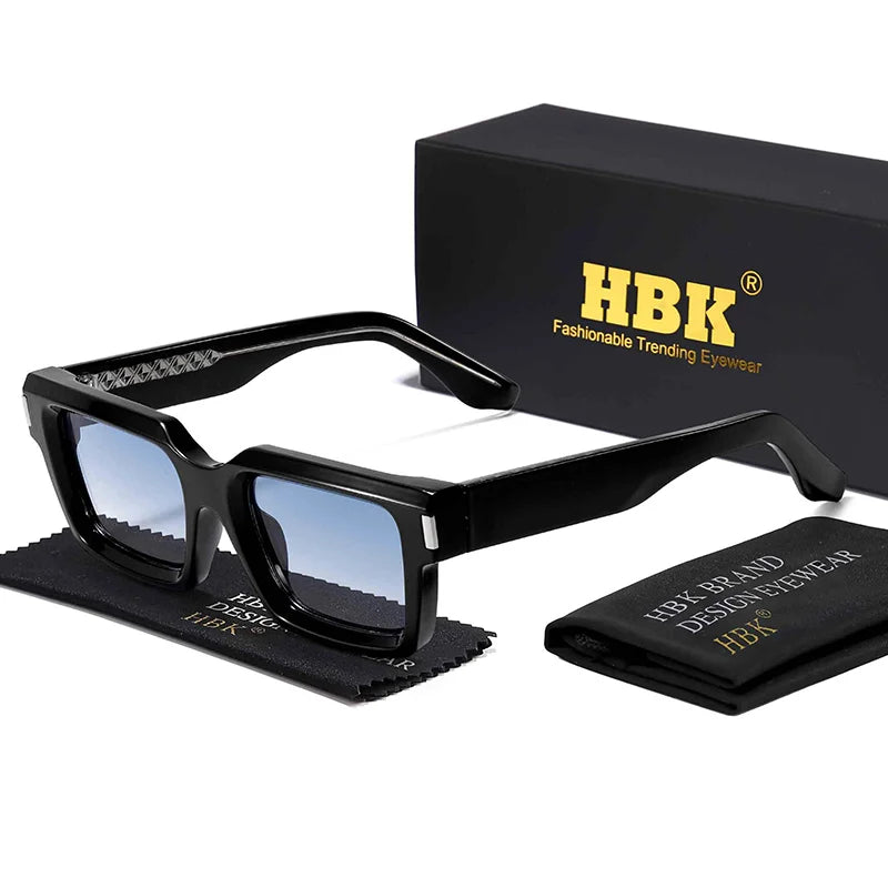 Punk Vintage Square Sunglasses Small Frame — Black | KIMLUD
