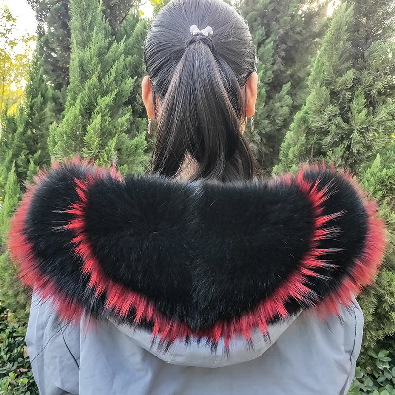 Fox Fur Collar – Hood Decor for Down Coats – Real Fox Fur | KIMLUD