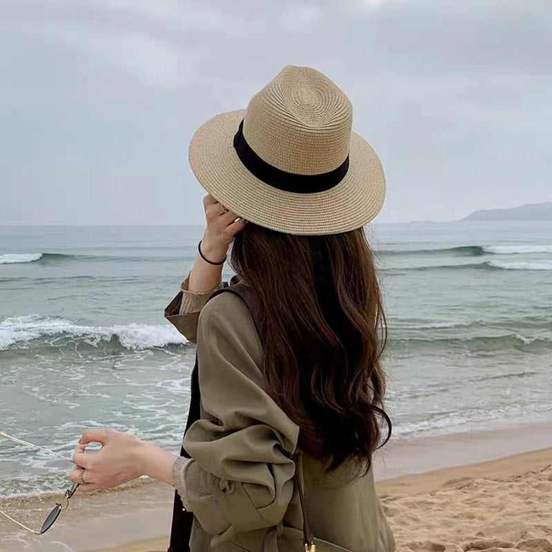 Sun Protection Hats & Caps Panama Straw Fedora — Natural | KIMLUD