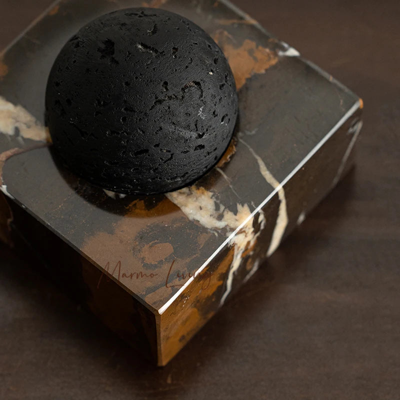 Marble Base Lava Rock Diffuser — Emerald Green | KIMLUD