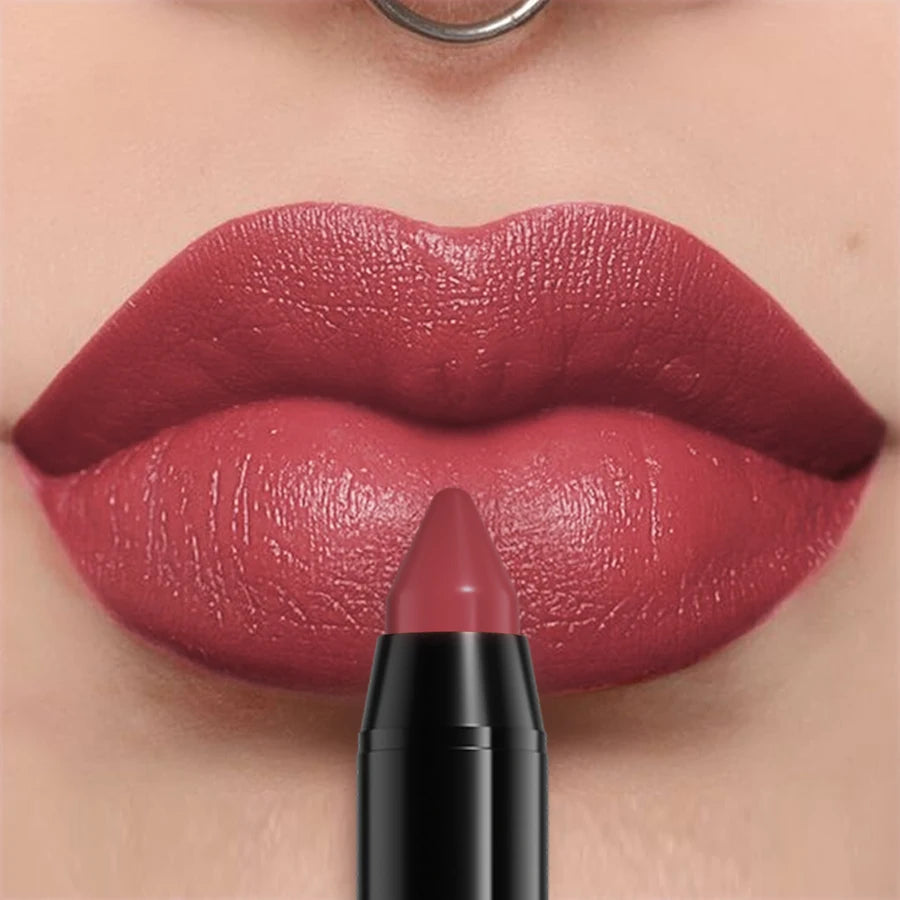 16 Color Nude Brown Lipliner Pen Waterproof Lipstick Sexy Red Matte Contour Lip Tint Lasting Lips Korean Makeup Product Lipgloss
