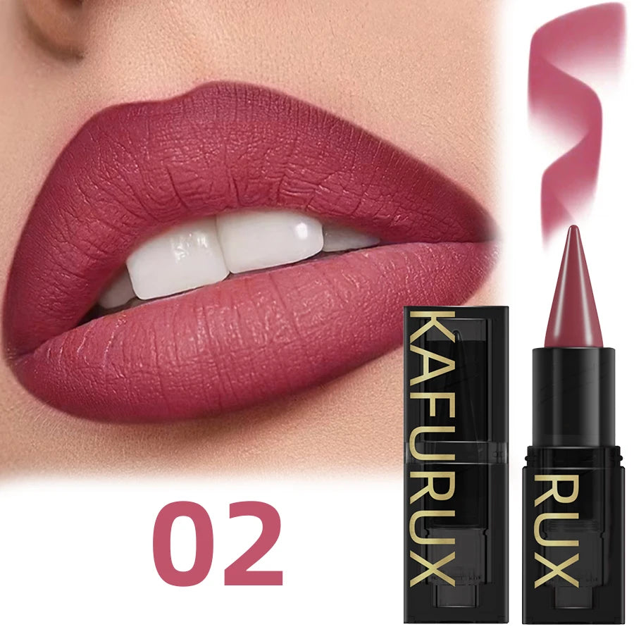 15 Colors Lipstick Waterproof Sexy Red Matte Contour Tint Lipstic Pen Long-lasting Lipliner Pen Non-stick Cup Lip Makeup for Wom