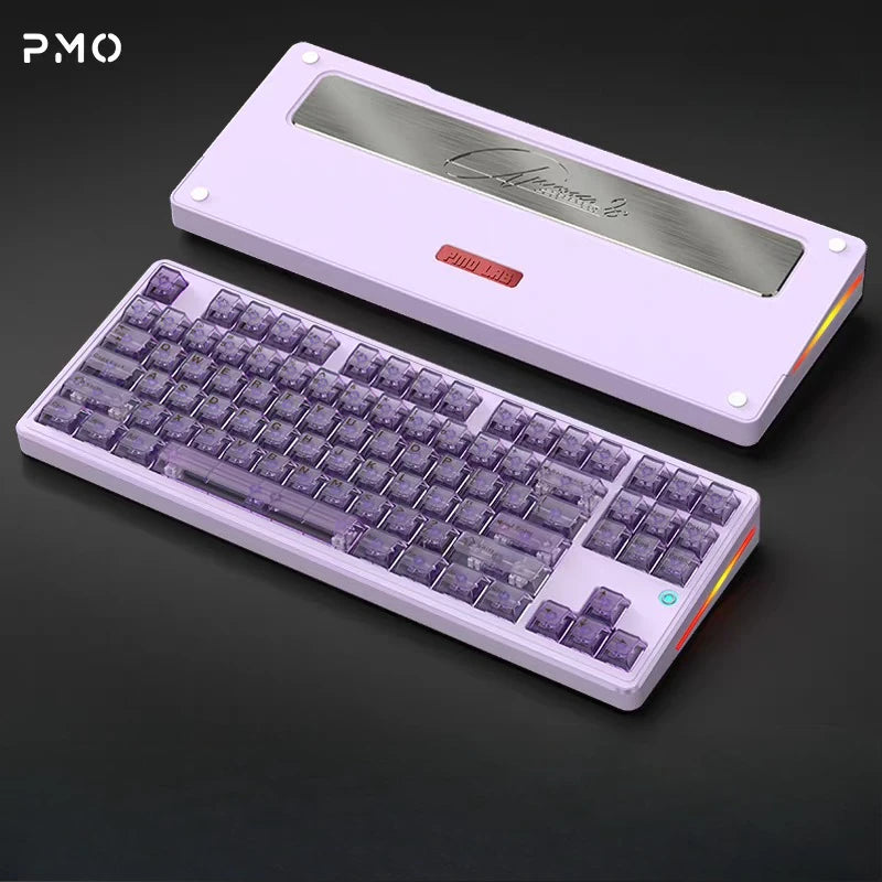 PMO Aurora80 Mechanical Keyboard Wireless Tri-mode Gasket/TOP Hot-Swap RGB Custom Aluminum Office Gaming Keyboard PC Laptop Gift