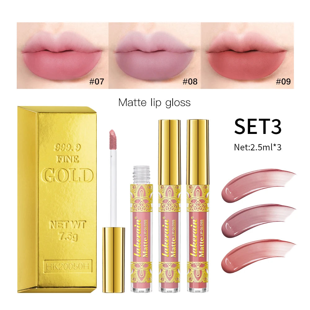 Golden Bar Lipstick Velvet Finish Intense Color — Gold | KIMLUD