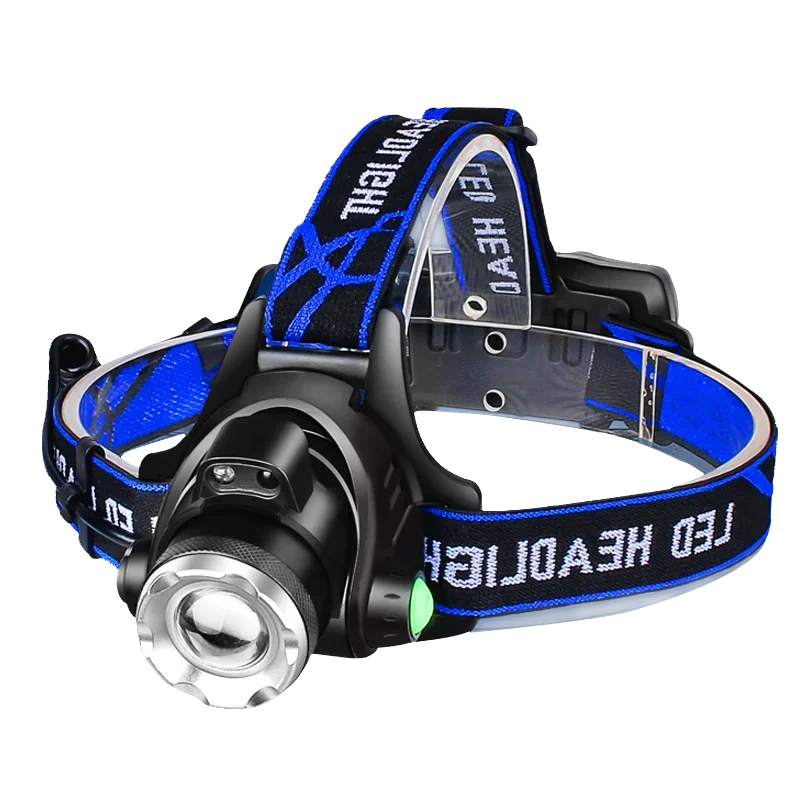 Powerful LED Headlamp Telescopic Zoomable Head Torch Outdoor Waterproof Rechargeable Fishing Camping Portable Headlight - KIMLUD
