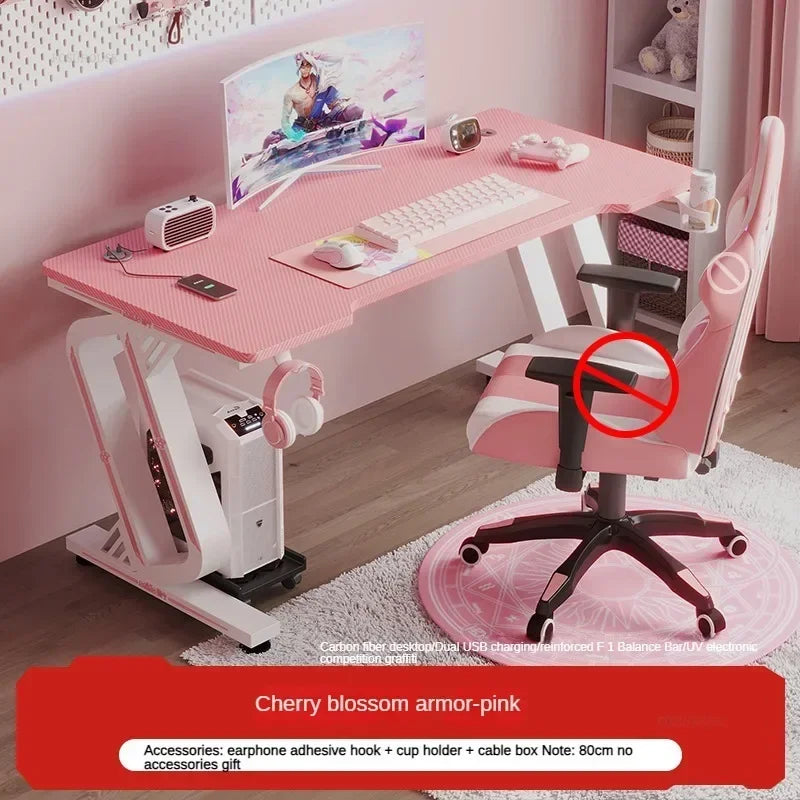 Minimalist Carbon Fiber Computer Desks for Bedroom Single Desktop Gaming Desk Nordic Office Furniture Home Study Reading Desk H