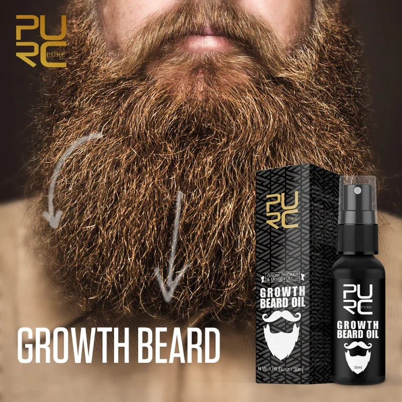 Essential Oil Beard Growth Spray For Beards — Matte Black | KIMLUD