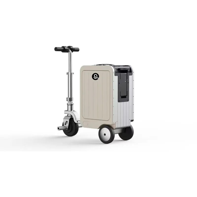 Aluminum Rideable Luggage 20-Inch Carry-On Cruise Mode — Soft Pink | KIMLUD