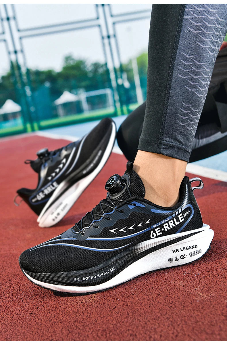 Carbon Plate Running Shoes Air Cushion Double-Layer Mesh Upper Lightweight Breathable — Teal | KIMLUD