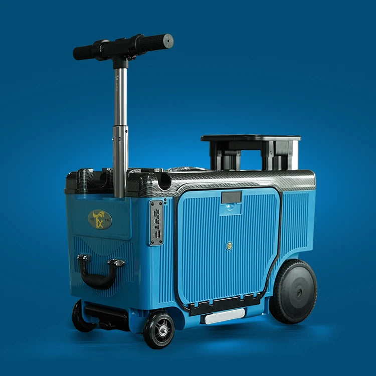 Smart Ride-On Four-Wheel Suitcase Cabin-Sized — Stone Gray | KIMLUD