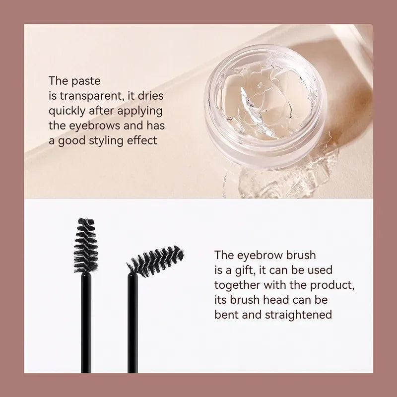 1pcs 3D Eyebrow Styling Cream Makeup Long Lasting Natural Quick-drying Wild Brow Pomade Setting Gel Wax Eyebrow Cosmetics