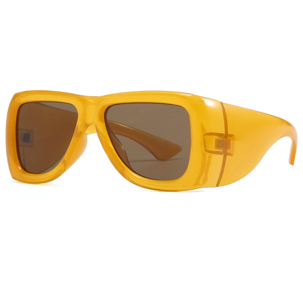 Oversized Square Sunglasses Y2K Style — Black | KIMLUD