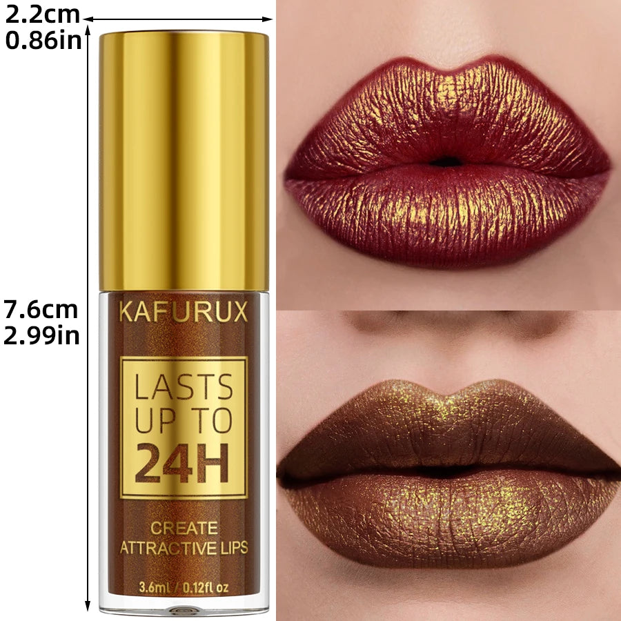 1PC Glitter Metallic 14 Colors Lip Glaze Shiny Long Lasting Lip Gloss Liquid Lipstick Korean Makeup Lip Oil Lip Tint Gifts