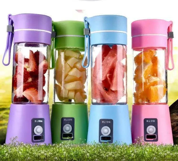 4 Colors 380ml USB Electric Fruit Juicer Handheld Smoothie Maker Blender Rechargeable Mini Portable Juice Cup Water