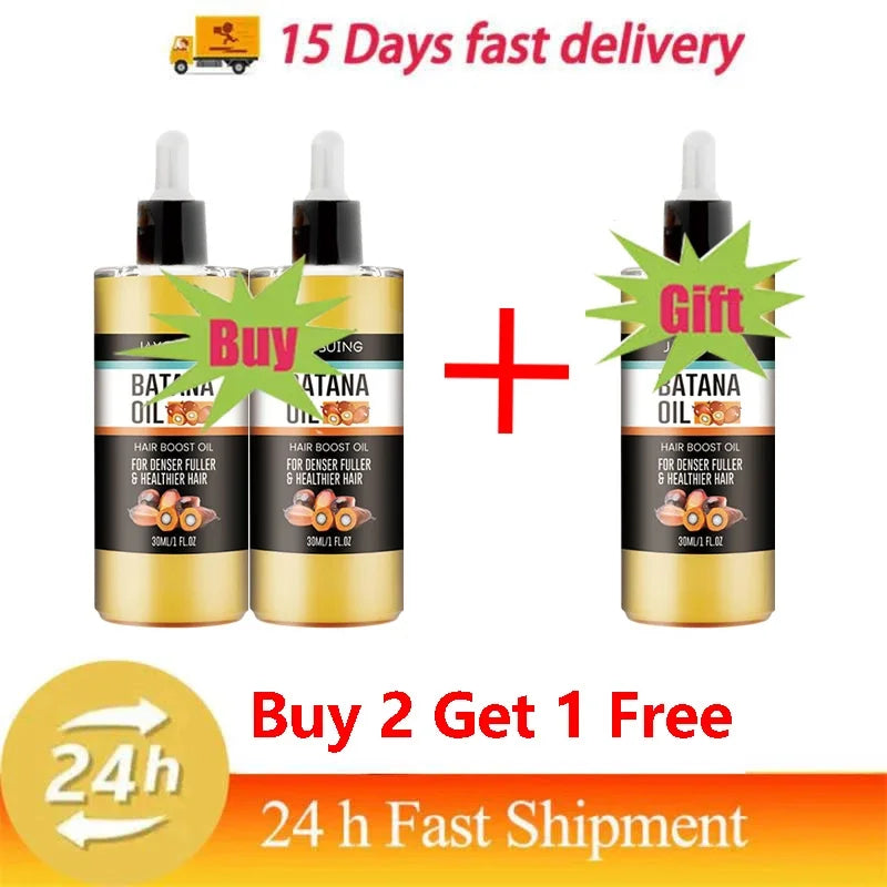 Batana Oil Hair Growth Set Traction Alopecia Treatment Anti-Hair Loss — Golden Amber | KIMLUD