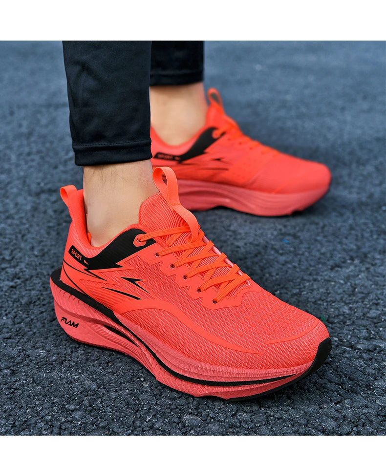 Men Sports Running Shoes Casual Marathon Breathable Lightweight Women's Comfortable Athletic Nonskid Walking Sneakers Outdoors