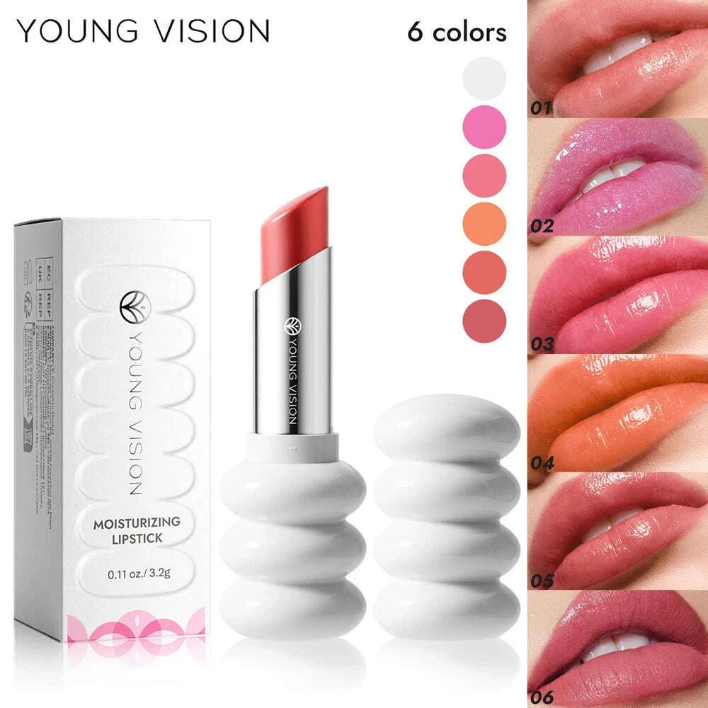 young-vision-6-colors-fine-shimmer-nourishing-light-lipstick-long-lasting-colors-easy-to-apply-lip-moisturizing-lipstick-kimlud-kimlud-33922142