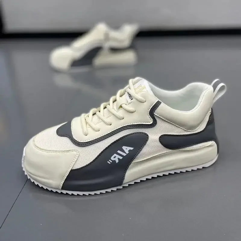 Sneaker Casual Men Designer Cover Bottom Board Shoe Fashion Microfiber Leather/Mesh Breathable Increased Internal Platform Shoes