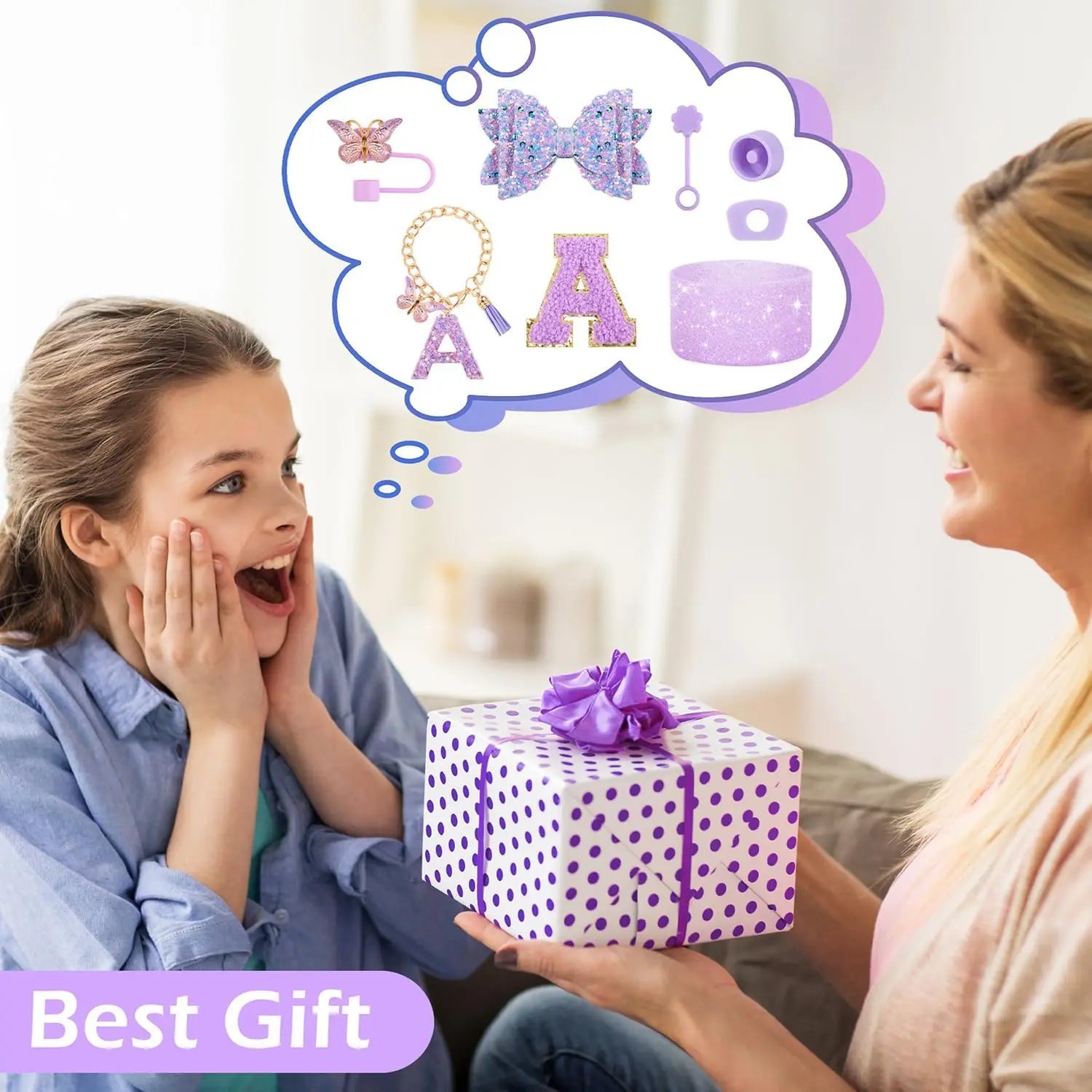 8pcs Cup Accessories Set 30oz 40oz tumbler Straw Topper Cover, Boot, Spill Proof Stoppers, Handle Charms Sticker for Stanley Cup