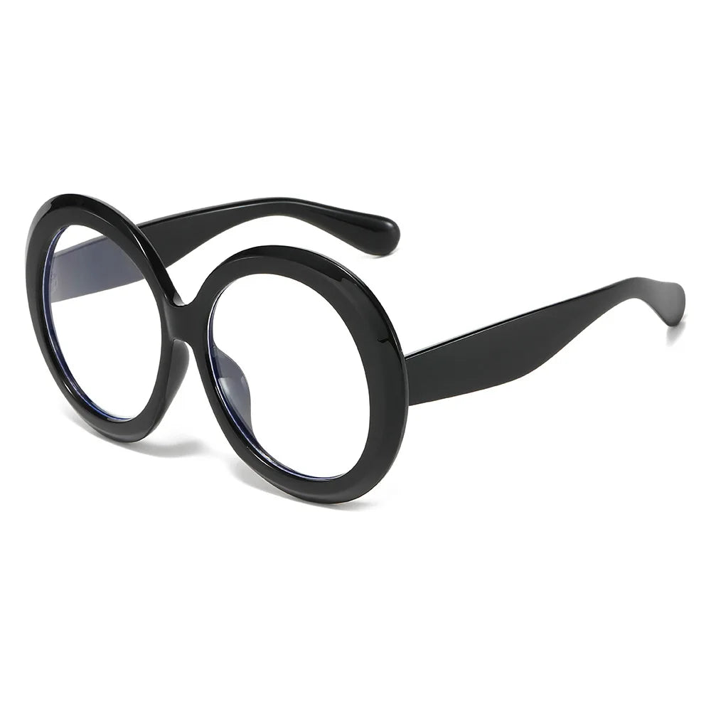 Oversized Round Eyeglasses Frames Women New Fashion Luxury Designer Ladies Glasses Candy Color Non-prescription Spectacles