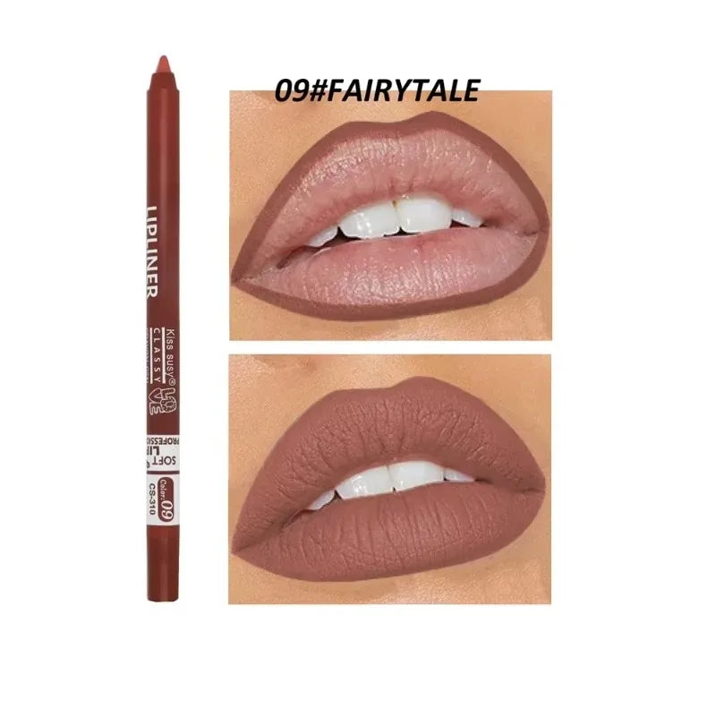 20 Color Waterproof Matte Lipliner Pencil Natural Violet Pro Lip Liner Makeup Nude Lips Contour High Pigment Lipstick Cosemetics