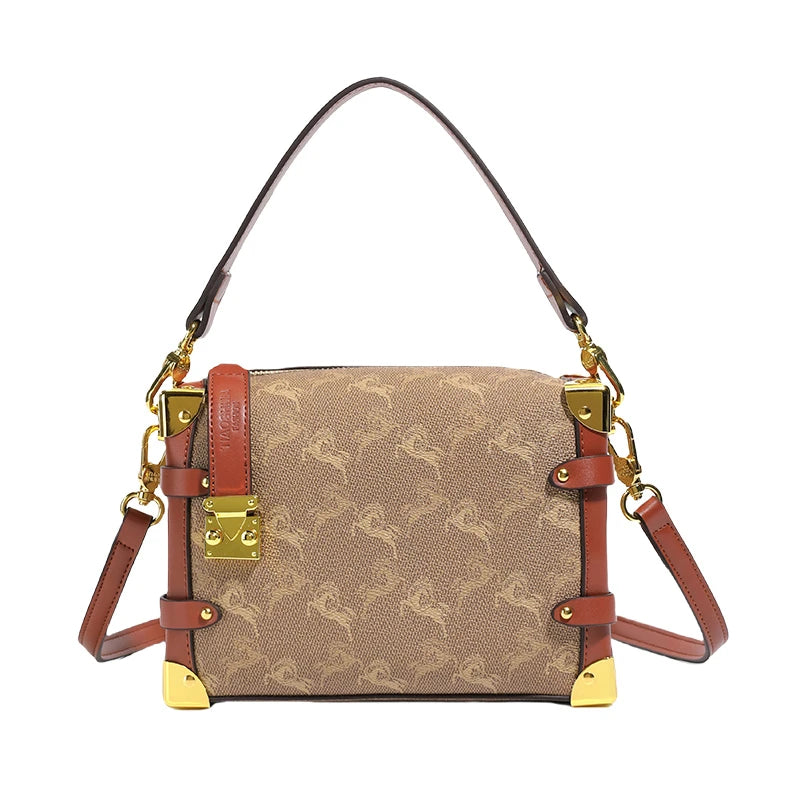 Diaper Bag Trendy Textured Leather Satchel Elegant Crossbody Bag For Women Stylish Vintage Designer Tote