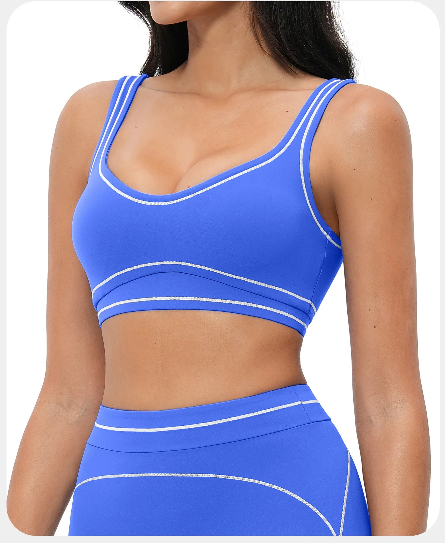 Breathable Yoga Sports Bra Color-Contrast — Multicolor | KIMLUD