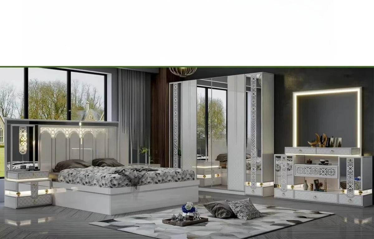 Furniture  Bed Master Bedroom Set Paint Melamine MDF Bedroom Set Bedroom Furniture